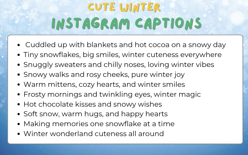 winter instagram captions
